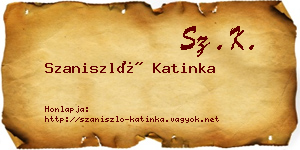 Szaniszló Katinka névjegykártya